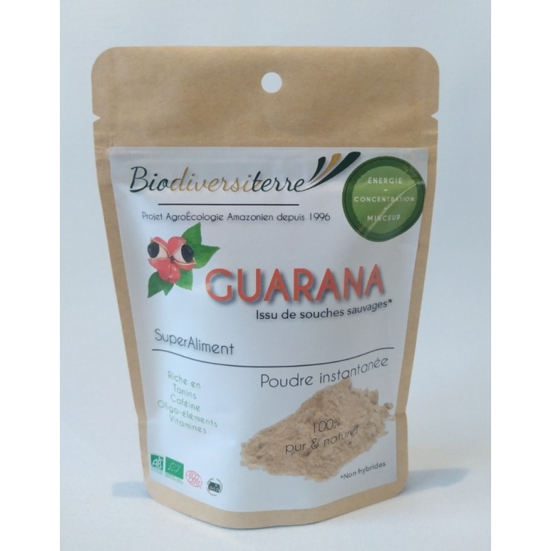éco sachet guarana poudre 85g Biodiversiterre brésil