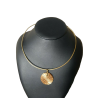collier Mandala 3,5cm sur cuir