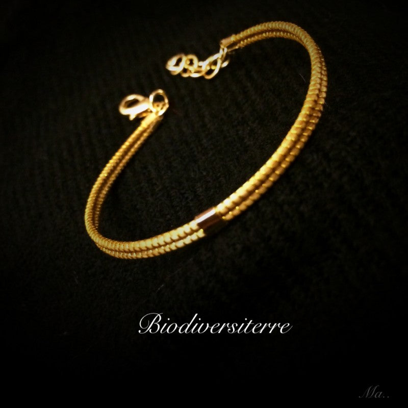 Bracelet 2 brins en Or végétal