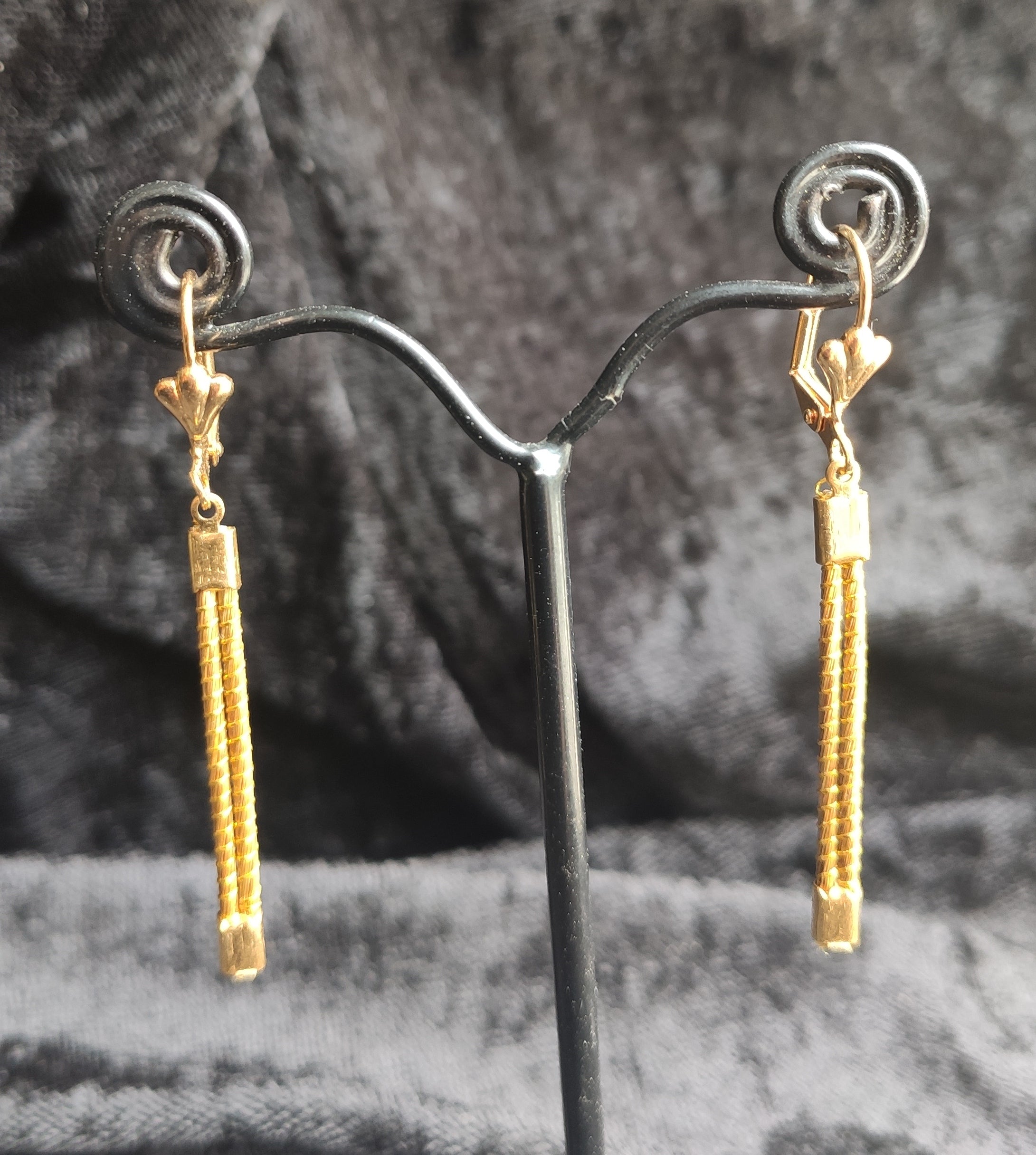 Boucles d'oreilles "Finas 3cm" en Capim Dourado, L"Or Végétal" du Brésil, Tocantins